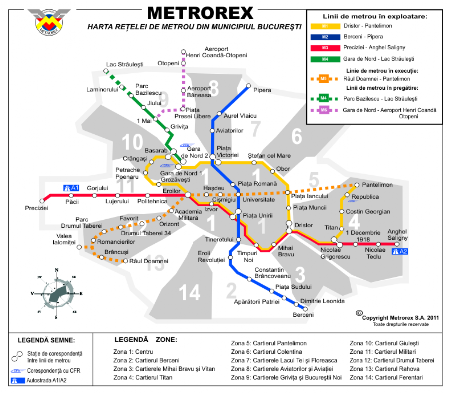 Harta Metrou Bucuresti